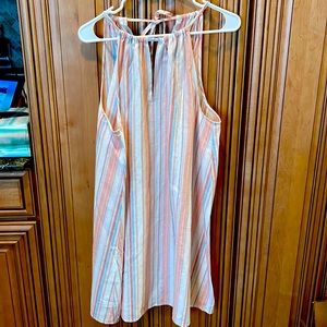 Loft Peaches & Cream swing dress L